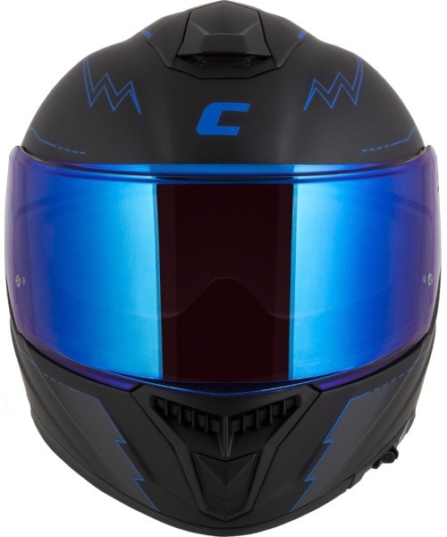 Motorcycle Helmet Cassida Integral GT 2.1 Flash Matte Black/Metallic Blue/Dark Gray