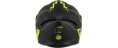 Mootorrattakiiver Cassida Integral GT 2.1 Flash mattmust / fluorestseeruv kollane / tumehall