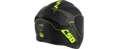 Mootorrattakiiver Cassida Integral GT 2.1 Flash mattmust / fluorestseeruv kollane / tumehall