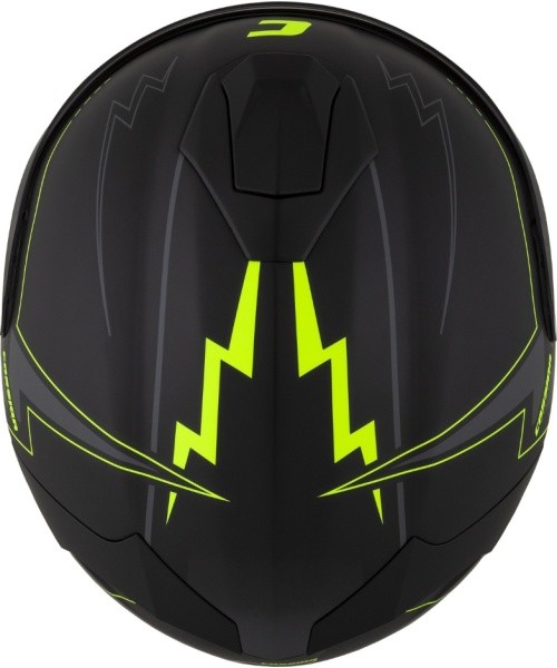 Mootorrattakiiver Cassida Integral GT 2.1 Flash mattmust / fluorestseeruv kollane / tumehall