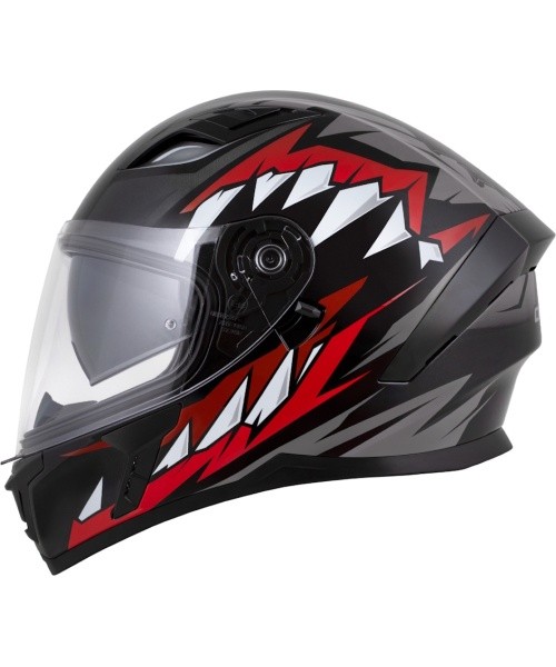 Motorcycle Helmet Cassida Orbit StriX Red/Gray/White/Black
