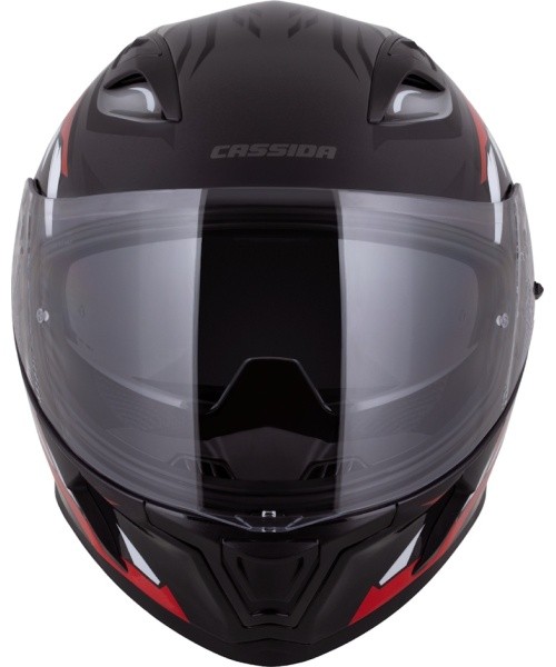 Motorcycle Helmet Cassida Orbit StriX Red/Gray/White/Black