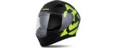 Mootorrattakiiver Cassida Orbit Grind mattmust / fluorestseeruv kollane