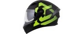 Mootorrattakiiver Cassida Orbit Grind mattmust / fluorestseeruv kollane