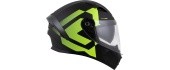 Mootorrattakiiver Cassida Orbit Grind mattmust / fluorestseeruv kollane