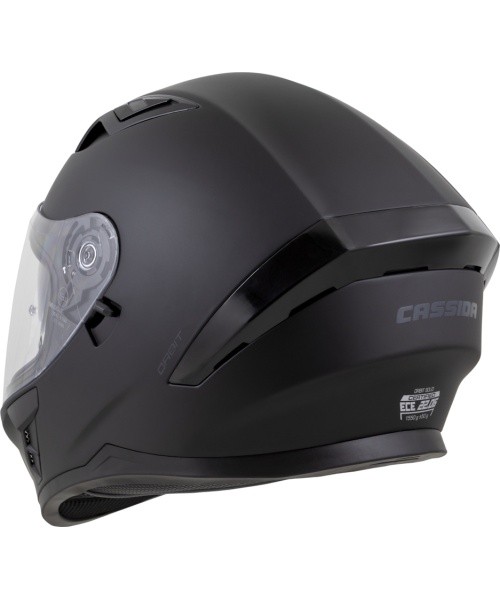 Mootorrattakiiver Cassida Orbit Solid mattmust/must