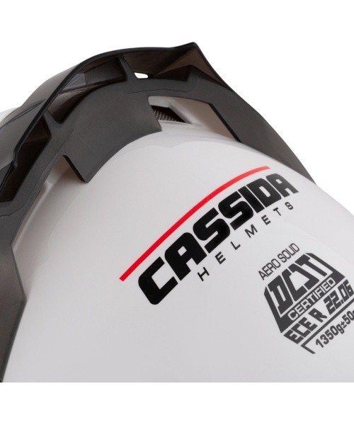 Motorcycle Helmet Cassida Aero Solid White/Black
