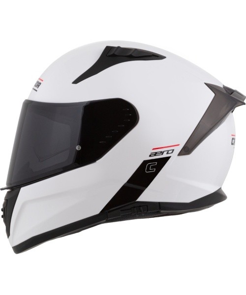 Mootorrattakiiver Cassida Aero Solid valge/must