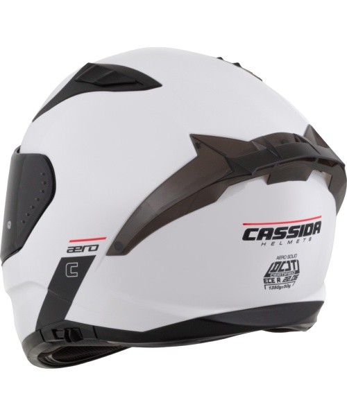 Motorcycle Helmet Cassida Aero Solid White/Black