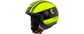 Mootorrattakiiver Cassida Handy Metropolis Safety fluorestseeruv kollane/must/helkiv hall