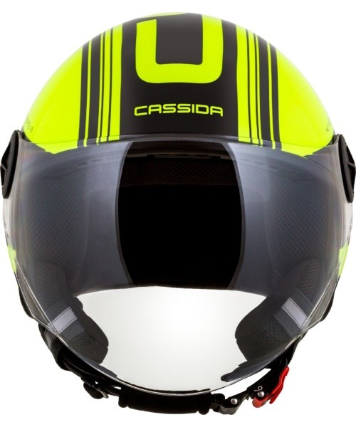 Motorcycle Helmet Cassida Handy Metropolis Safety Fluo Yellow/Black/Reflective Gray