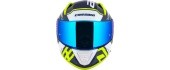 Mootorrattakiiver Cassida Aero Drome sinine / fluorestseeruv kollane / helesinine / valge