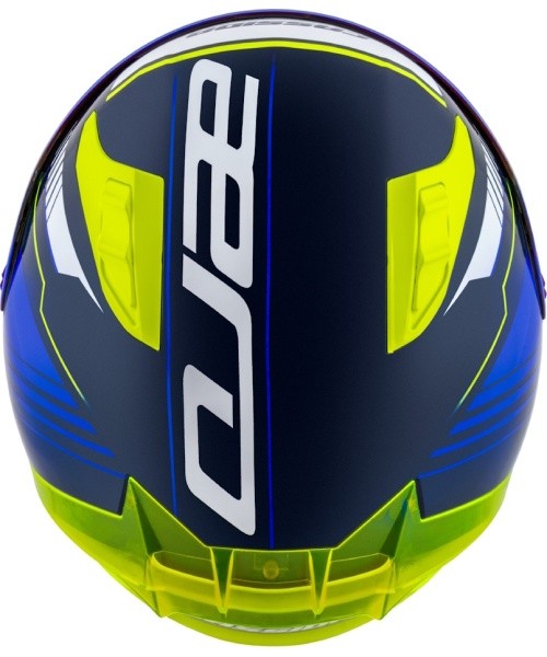 Mootorrattakiiver Cassida Aero Drome sinine / fluorestseeruv kollane / helesinine / valge