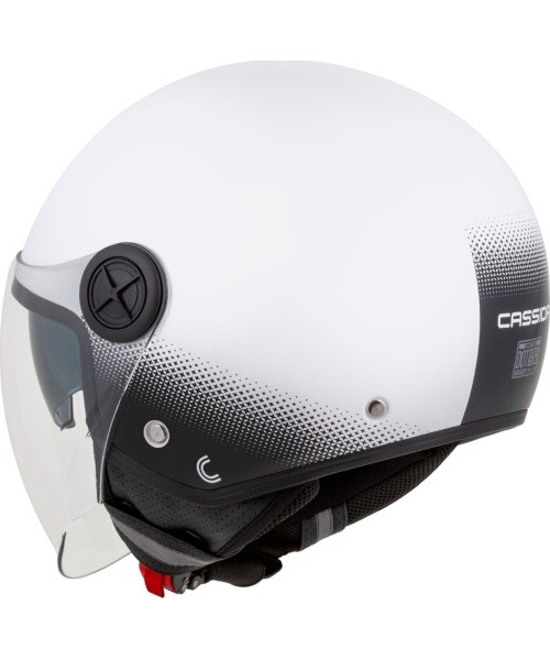 Mootorrattakiiver Cassida Handy Plus valge/must