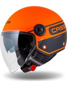 Motorcycle Helmet Cassida Handy Plus Linear Pearl Matte Orange/Black