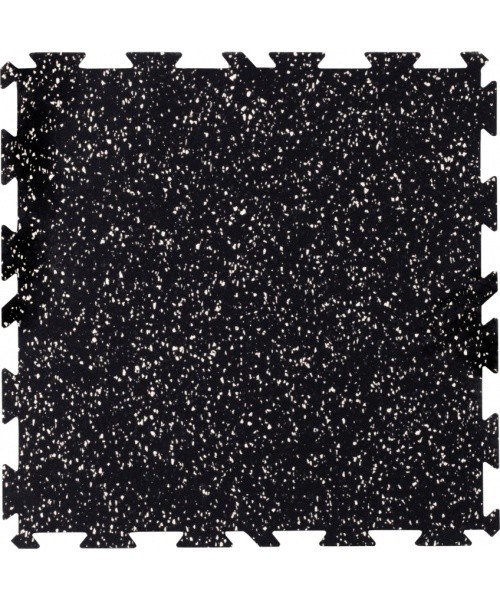 Kummist matiplaat Puzzle, must/valge, mosaiik EPDM