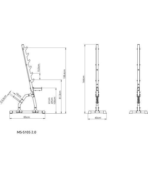 Multilevel stands (2 pieces) MS-S105 2.0 - Marbo Sport