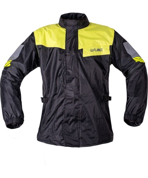 Mootorratturi vihmajope W-TEC Igava – 2. sort - Must/fluo roheline