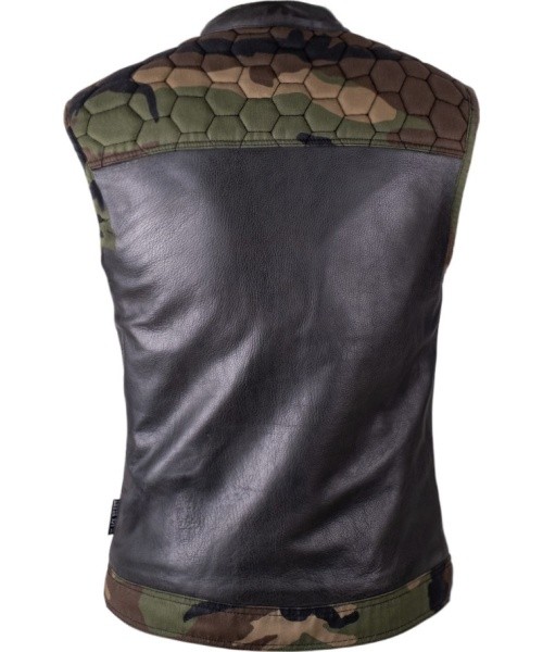 Motorcycle Vest W-TEC Black Heart Regimento - Tmavě šedá-kamufláž