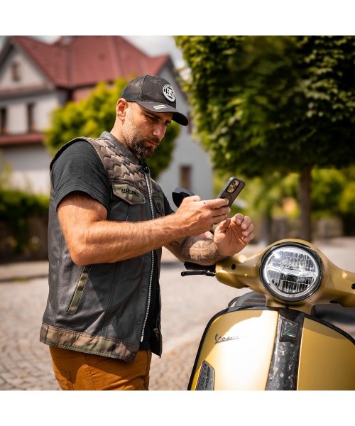 Motorcycle Vest W-TEC Black Heart Regimento - Tmavě šedá-kamufláž