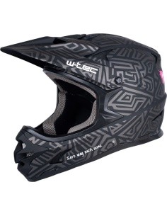 Downhill Helmet W-TEC Richpike - Pink Tag On Black
