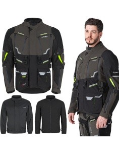 Motorcycle Jacket W-TEC Daimick - Black and grey