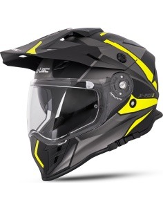 Motorcycle Helmet W-TEC Valso Graphic - Black-Grey-Fluo