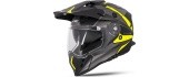 Motorcycle Helmet W-TEC Valso Graphic - Black-Grey-Fluo