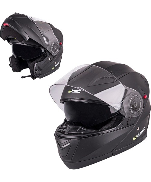 Flip-Up Motorcycle Helmet W-TEC Pezzon - Matt Black