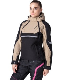 Women’s Softshell Motorcycle Jacket W-TEC Annorack Lady - Black/Sand