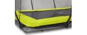 EXIT Silhouette ground trampoline 244x366cm with safety net - green Outdoor Rectangular Coil spring Sunken trampoline