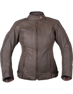 Women’s Leather Motorcycle Jacket W-TEC Kaika - Pruun