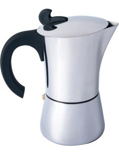 Roostevabast terasest espressokann BasicNature, 2 tassi