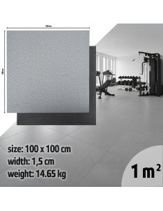 Heavy-Duty Floor Mat inSPORTline Luxteko Flat 100 x 100 x 1.5 cm - Mramor