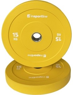 Rubber Weight Plate inSPORTline Bumper Plate Go 15 kg 50 mm