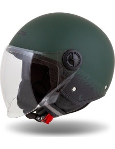 Mootorrattakiiver Cassida Handy matt roheline/must