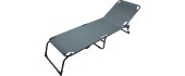 Folding camping deckchair BERLIN grey