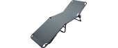 Folding camping deckchair BERLIN grey