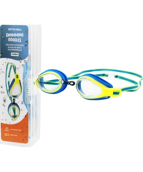 Swimming goggles green blue Spokey KOBRA