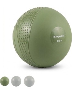 Mini Medicine Ball inSPORTline Sendelar 10.5 cm / 0.5 kg - Green