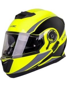 Flip-Up Motorcycle Helmet W-TEC Banelmeda - Black/Fluo Yellow