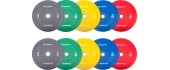 Rubber Weight Plate Set inSPORTline Bumper Plate Go 2 x 5-25 kg 50 mm