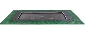 EXIT Dynamic ground level trampoline 244x427cm with Freezone safety tiles - black