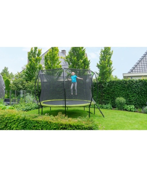EXIT Silhouette trampoline ø244cm - green Outdoor Round Coil spring Above ground trampoline