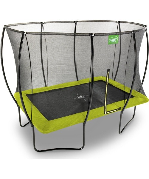 EXIT Silhouette trampoline 244x366cm - green Outdoor Rectangular Coil spring Above ground trampoline