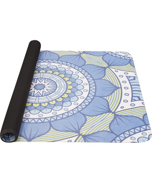 Yoga Mat Yate, Natural Rubber - Pattern B, Blue, Green
