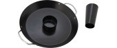 Grill stand for chicken with pan