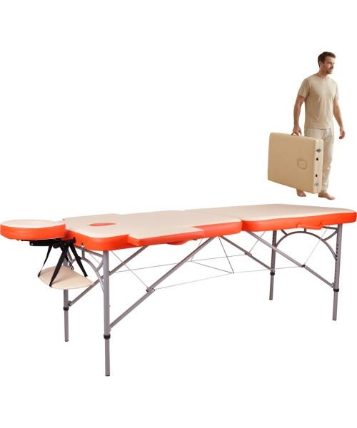 Massage Table inSPORTline Tamati 2-Piece Aluminium - Orange