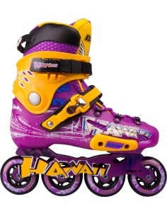 Fixed roller skates Baud BD276 - Violet-Yellow