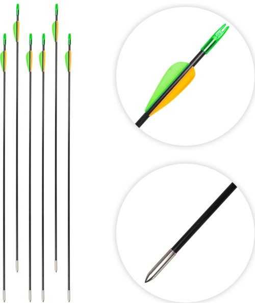 Archery Set inSPORTline Steepchuck 28 lbs. + EXTRA 6 Arrows & 1 Paper Target/Target Board